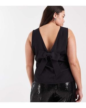 ONLY Bow Open Back Top - Black