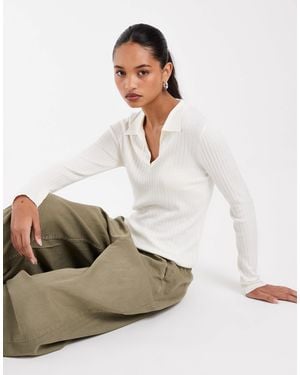 Lee Jeans Langärmliges strickoberteil - Weiß
