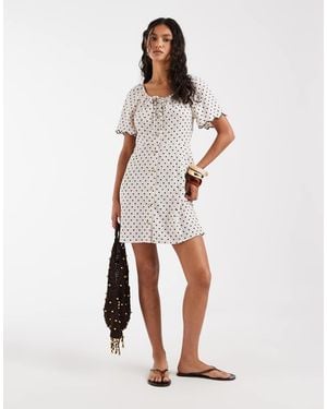 ONLY Mini Jurk Met Korte Mouwen - Wit