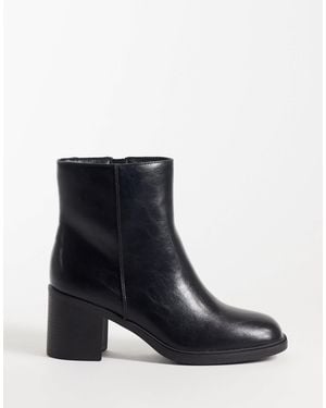 New Look Stiefel mit eckiger zehenpartie und absatz - Schwarz