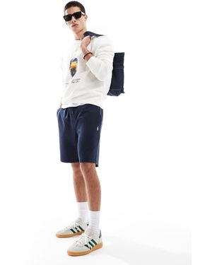 Polo Ralph Lauren Dubbel Gebreide Sweatshort Met Icoonlogo - Blauw