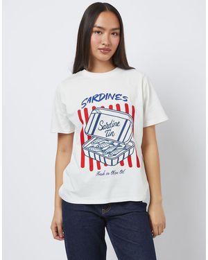Custard Sardines Tin T-Shirt - White