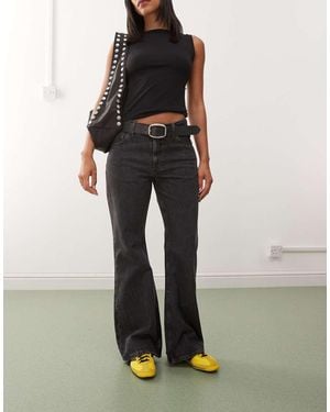 Weekday Helix Low Waist Wide Flare Jeans - Multicolour