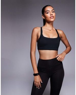 4505 Icon Soft Touch Medium Support Soft Touch Square Neck Sports Bra - Grey