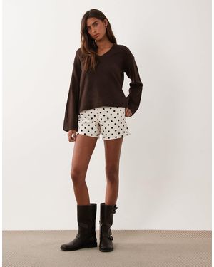 Miss Selfridge Denim Short - Natural