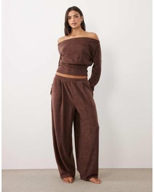 ASOS Mix & Match Pantaloni Da Casa Leggeri - Marrone
