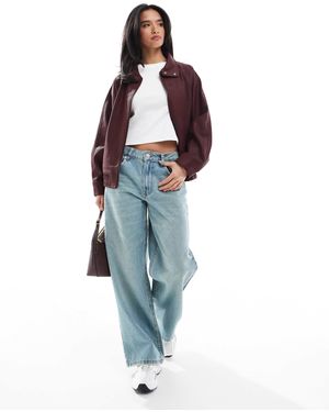 ASOS Asos design petite - jean baggy - pâle vintage - Bleu