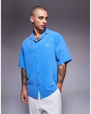 River Island Boxy Fit Shirt - Blue