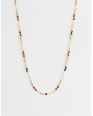Accessorize Collana Con Perline Rotonde Multicolore