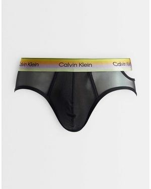 Calvin Klein – pride – hüftslip aus netzstoff - Schwarz