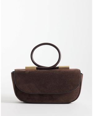 ASOS Loop Handle Clutch Purse - Brown