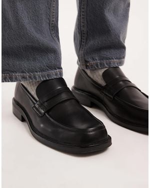 SEQWL Square Toe Loafers - Black