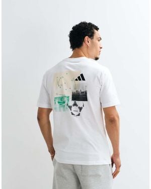 adidas Originals Adidas Training T-Shirt With Football Back Print - White