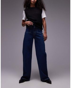 ARKET Vaqueros Azules De Pernera Ancha Y Talle Alto Con Lavado Oscuro Lupine De