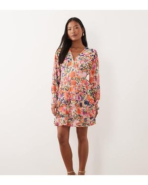 Vila Tiered Mini Dress - Multicolour