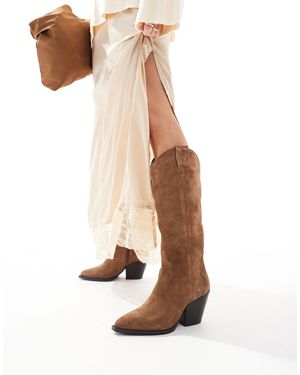 OFF THE HOOK – "texas" – kniehohe cowboystiefel aus wildleder - Natur