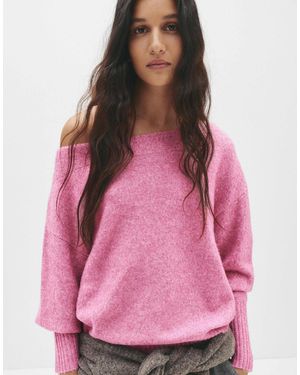 Pull&Bear – weicher oversize-strickpullover - Pink