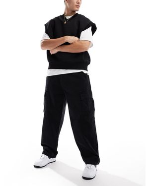 Only & Sons Pantalones Cargo Negros De Corte Suelto De