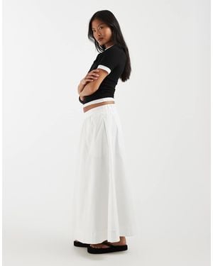 Vero Moda Pull On Full Midi Skirt - White