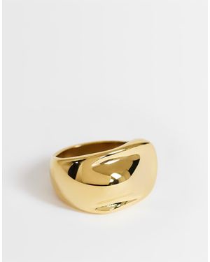 TOPSHOP Roma Waterbestendige Roestvrijstalen Ring - Metallic