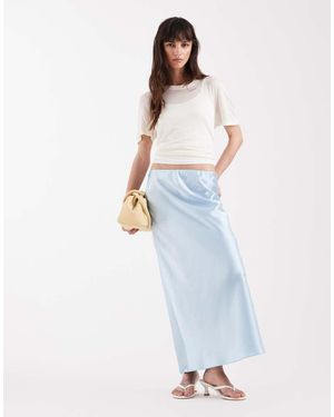 River Island Falda Larga De Satén De - Morado