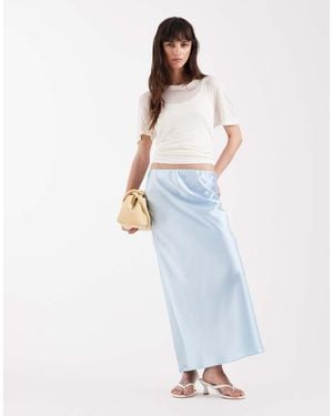 River Island Satin Maxi Skirt - Purple