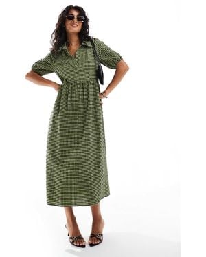 Nobody's Child Hebe Smock Midaxi Dress - Green