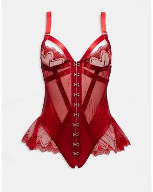 Ann Summers The Extrovert Ouvert Bodysuit - Red