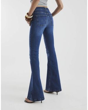River Island Mid Rise Flared Jeans - Blue