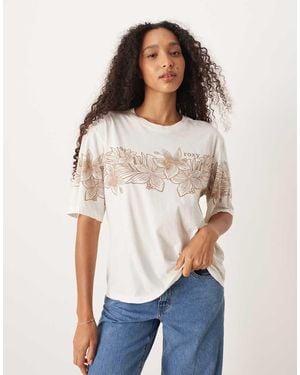 Roxy Hangloose Placed Short Sleeve T-Shirt - White