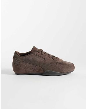 PUMA Bella Mina Suede Trainers - Brown