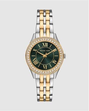 Michael Kors Harlowe Three-Hand Two-Tone Stainless Steel Watch - Metallic