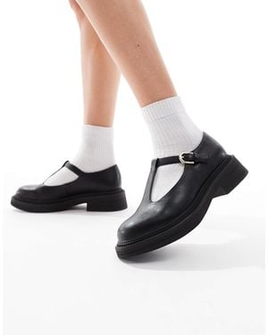 London Rebel Sophia Chunky Mary Janes - Black