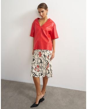 TOPSHOP Satin-jacquard-rock - Rot