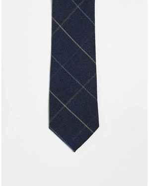 ASOS Check Pattern Tie - Blue