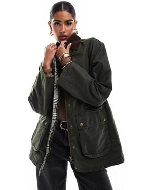 Stradivarius Quilted Barn Jacket - Black