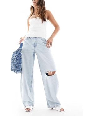 ASOS High Waisted Barrel Jeans - Blue