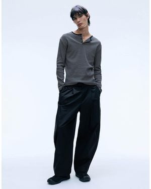 Weekday Barrel Leg Chino Pants - Blue