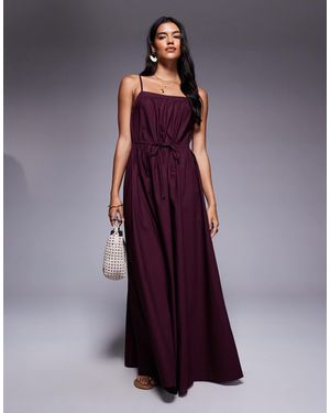 River Island – midikleid aus popeline - Lila