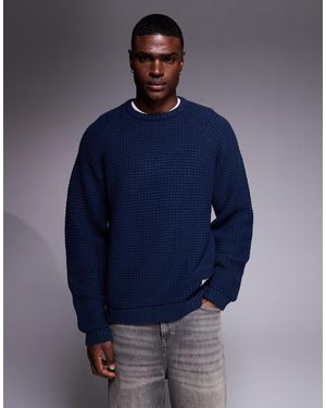 ASOS – oversize-pullover aus strukturstrick - Blau