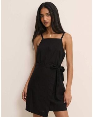 Nobody's Child Wrap Kourtney Mini Dress - Black
