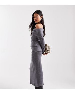 Vero Moda Folded Waistband Midi Skirt Co-ord - White