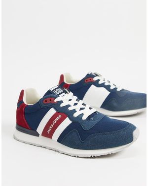 Jack & Jones Mesh Trainer With Contrast Stripe - Blue