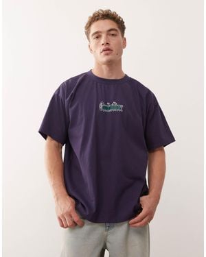 Quiksilver – mercury double up – schweres t-shirt - Blau