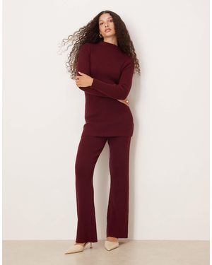 SNDY'S – gerippte strickhose - Rot