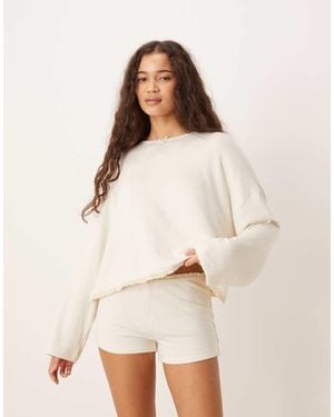 ASOS Pantaloncini Boyfriend Del Pigiama Morbidi - Neutro