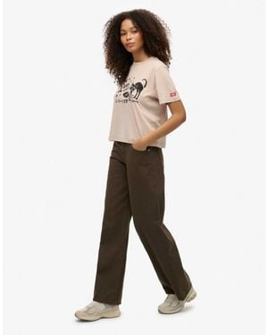 Superdry – weite hose - Natur