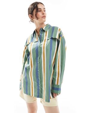 ASOS Yoke Overlay Shirt - Blue