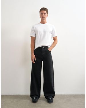 TOPMAN Jean baggy rigide - Blanc
