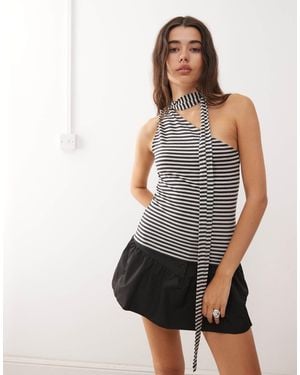 Weekday One Shoulder Halter Top - White